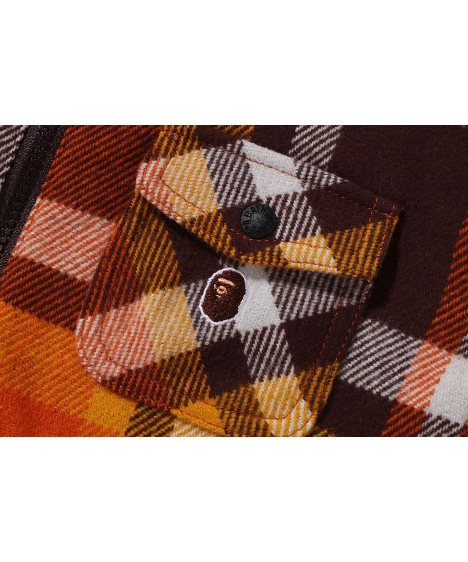 Куртка в клетку BAPE A BATHING APE PIRATE STORE, ORANGE — фото 4