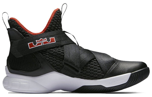 Кроссовки Nike LeBron Soldier 12 'Black Red', черный — фото 2