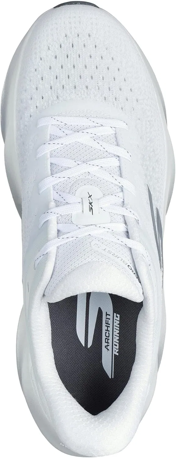 Мужские кроссовки Skechers Aero Burst Hands Free без шнурков, 2-White / Silver — фото 3