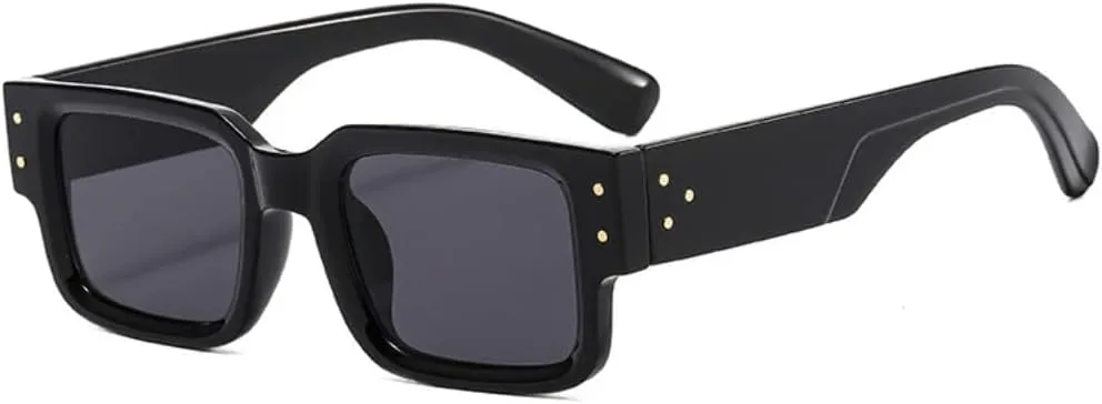 

Ретро женские двухцветные солнцезащитные очки с заклепками, модные заклепки, мужские солнцезащитные очки UV400 с градиентным покрытием TVTBBVV, Black Grey