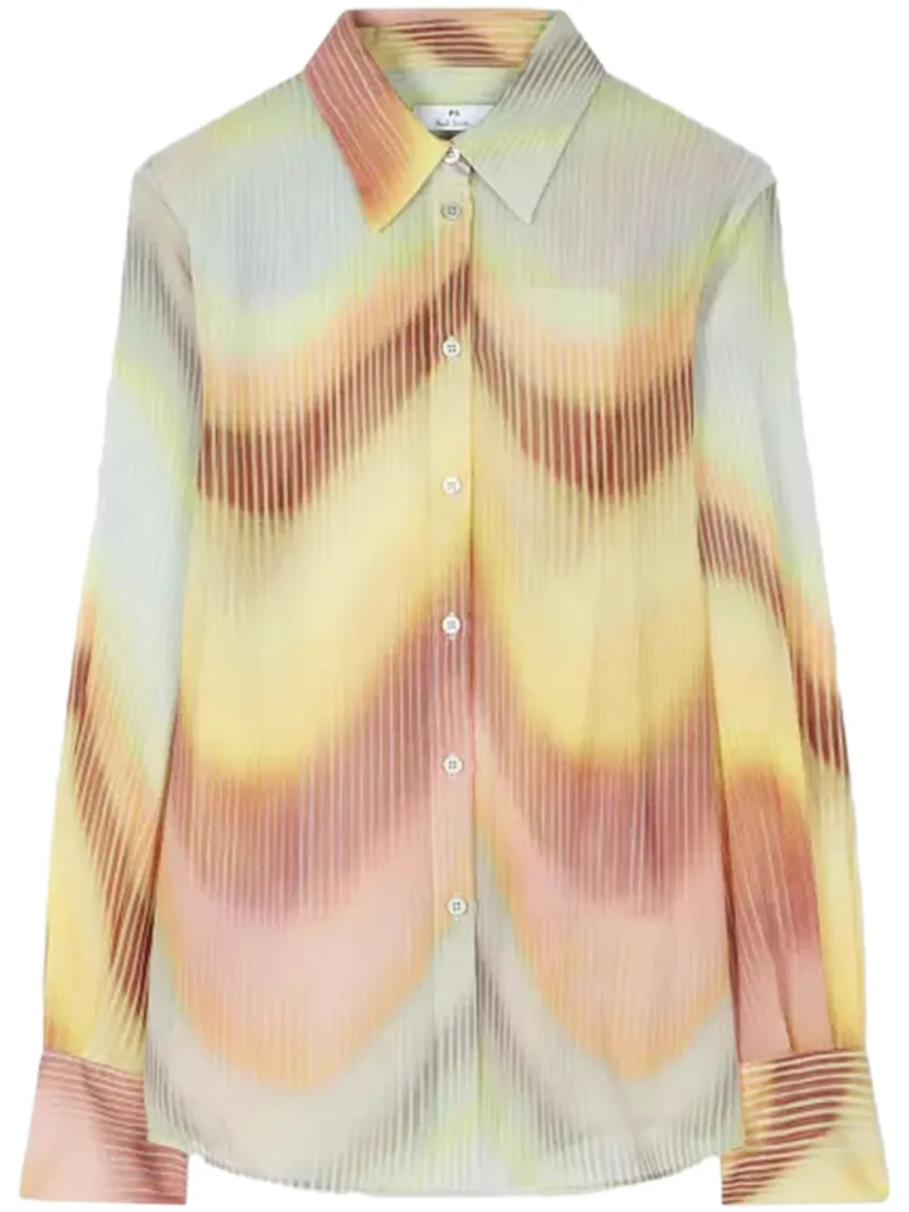 

Рубашка из жоржета с принтом «Gradient Wave» от PS Paul Smith, желтый