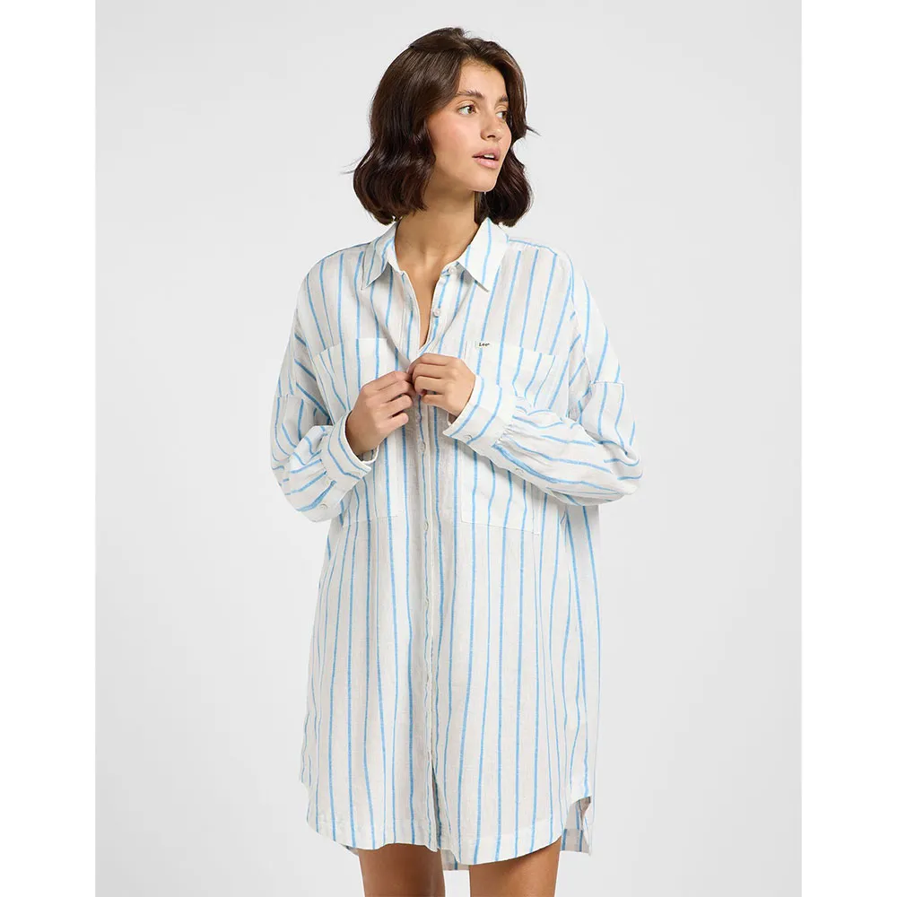 

Платье Lee 112363471 Relaxed Fit long sleeve short, белый