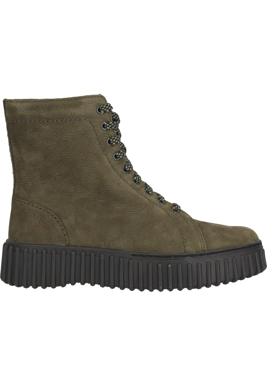 Ботинки женские CLARKS Torhill Rise кожаные на толстой подошве, зеленый — фото 4