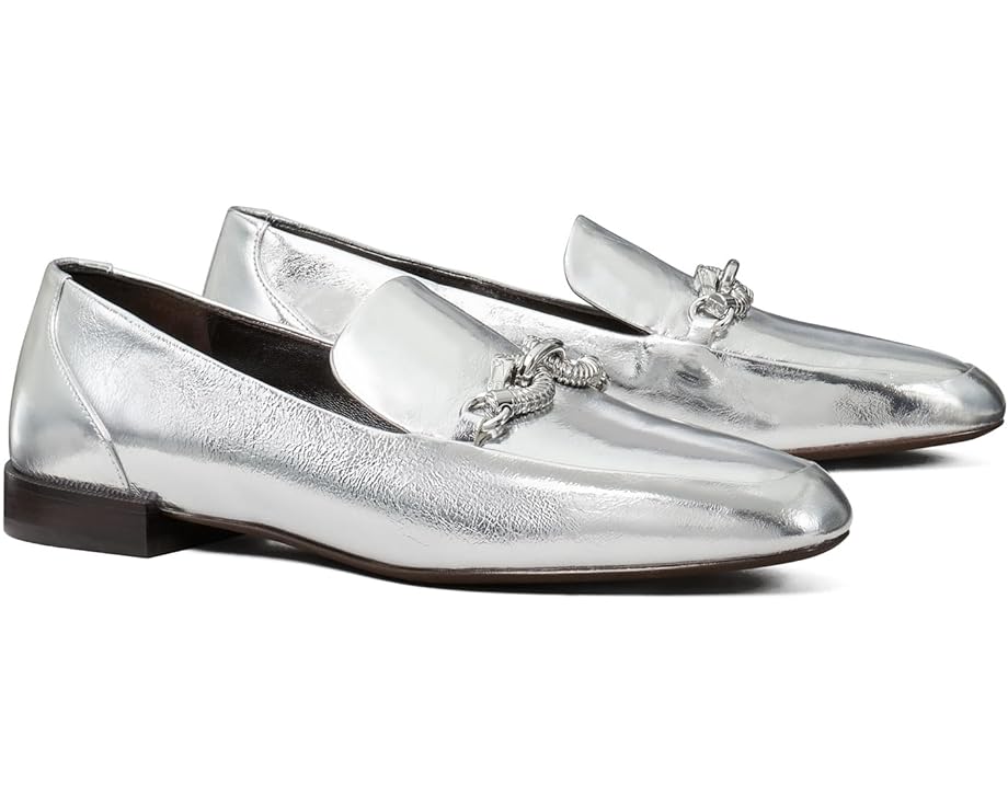 Лоферы Tory Burch Jessa Loafers, серебряный