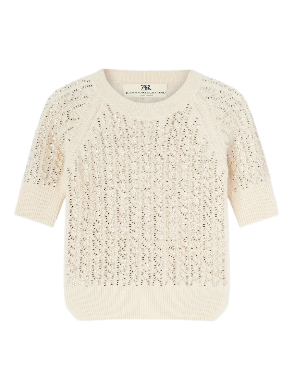 

Декорированная футболка Ermanno Scervino, белый