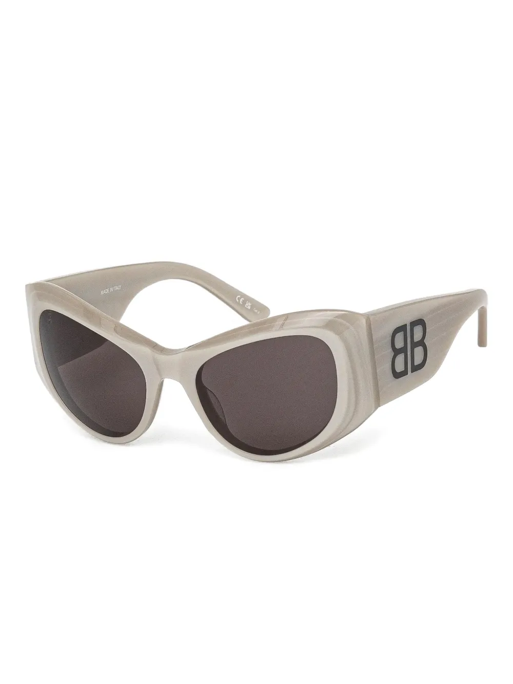 Солнцезащитные очки Bossy большого размера «кошачий глаз» Balenciaga Eyewear, серый — фото 2