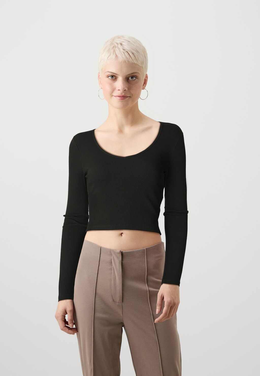 

Рубашка с длинным рукавом ONLKAYA VNECK ONLY Petite, черный