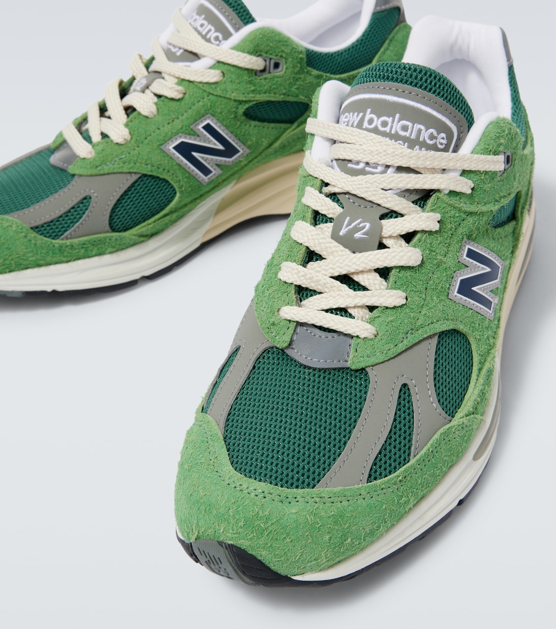 991v2 замшевые кроссовки New Balance, Mineral Green — фото 3