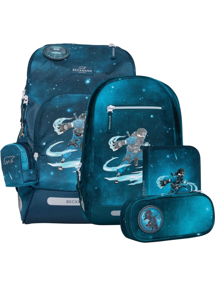 

BECKMANN Набор школьных рюкзаков Active Air FLX, 6 предметов, "Мастер ниндзя", синий