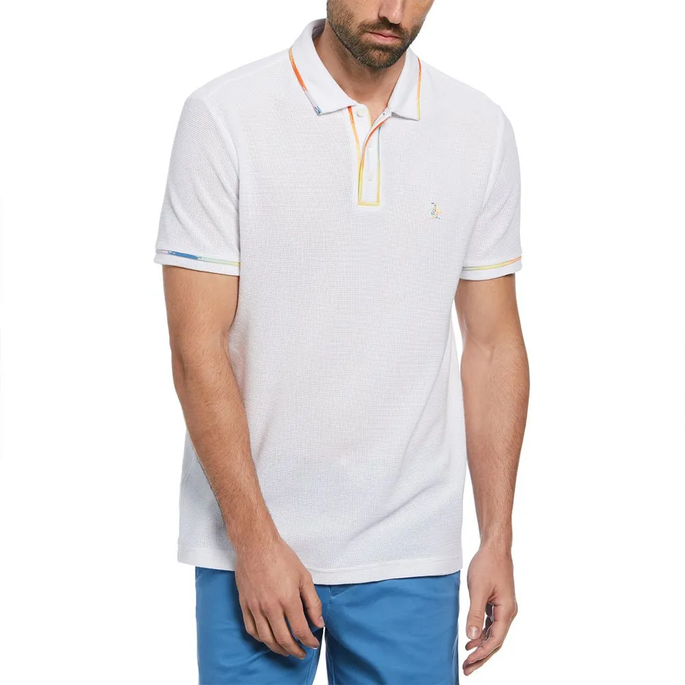 

Поло Original Penguin Organic Pride Space Dye Tip Mesh, белый