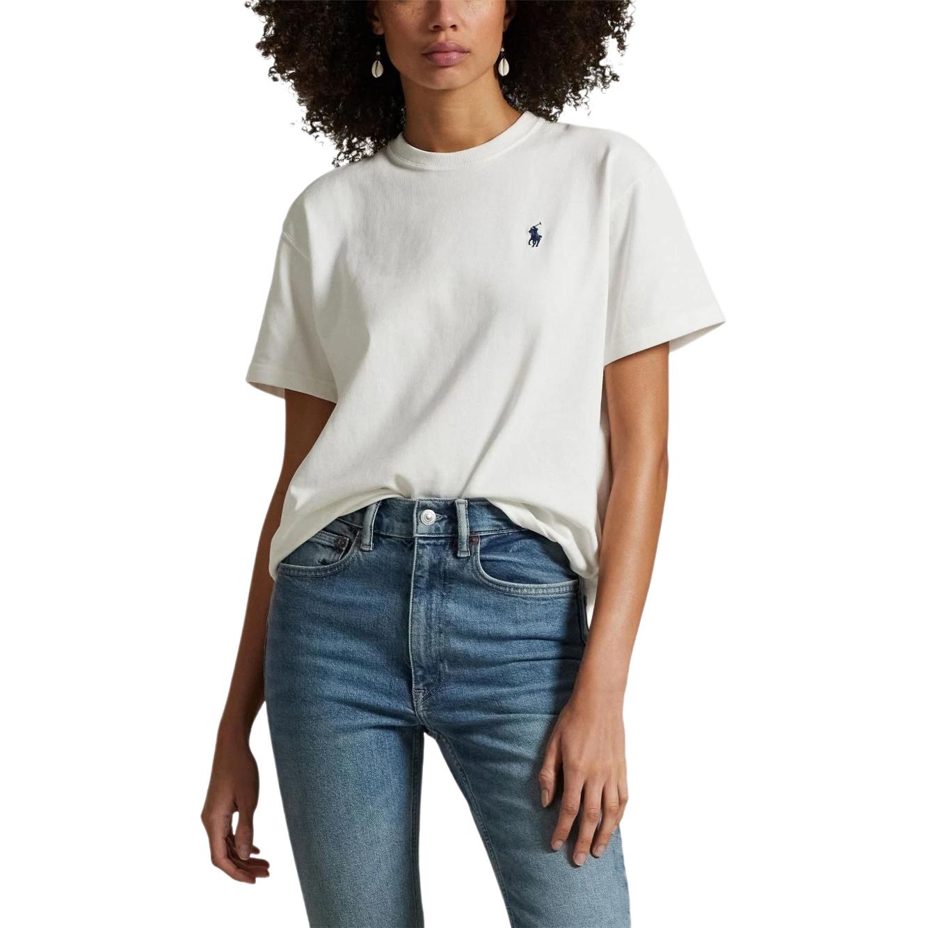 Футболка Relaxed Fit Jersey Polo Ralph Lauren, белый — фото 3