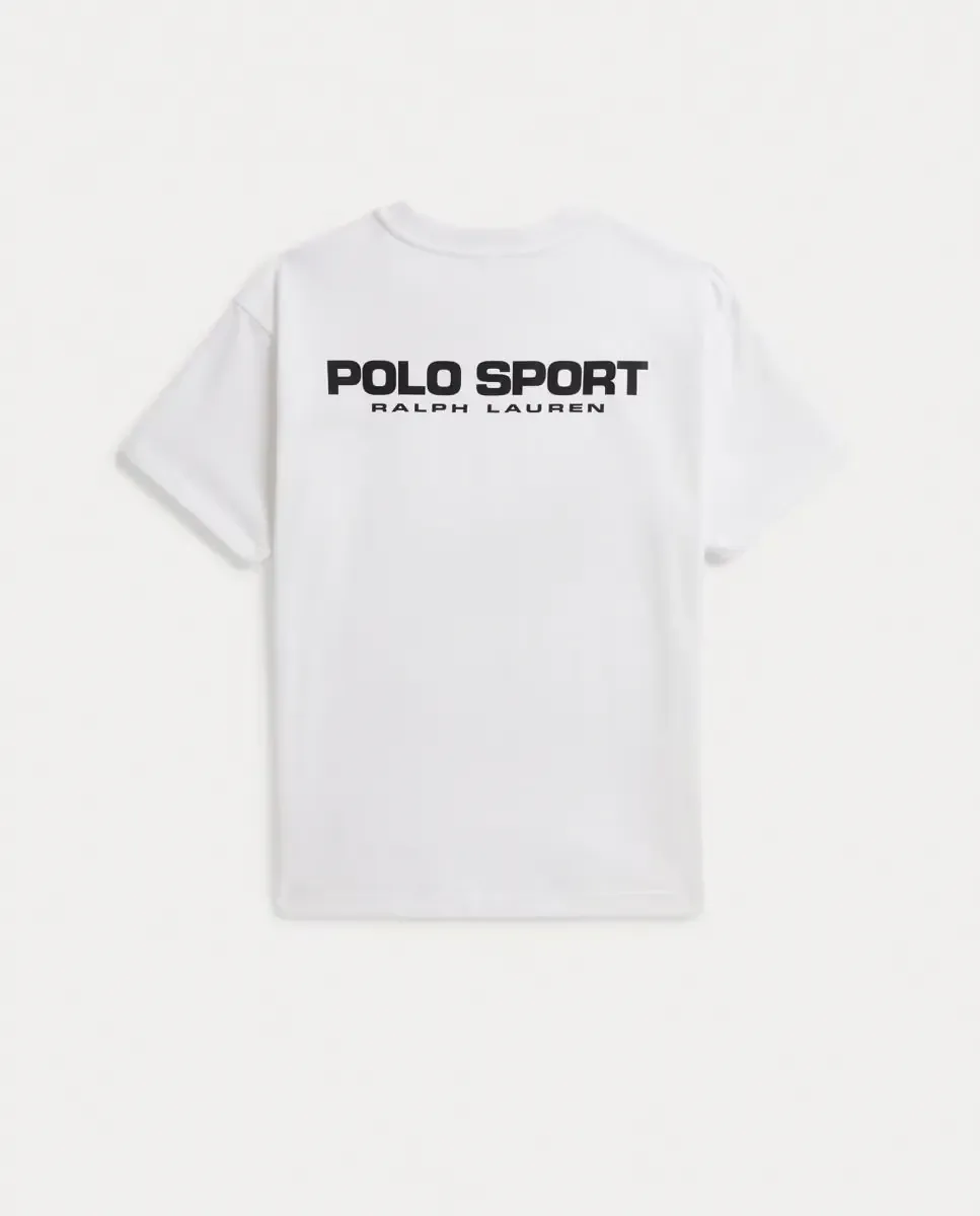 Унисекс футболка из хлопка Polo Sport Polo Ralph Lauren, белый — фото 2