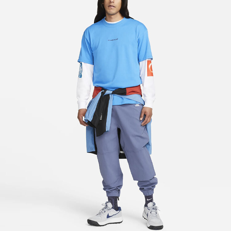 ACG трикотажные спортивные штаны мужские размытые синие Nike, синий — фото 3