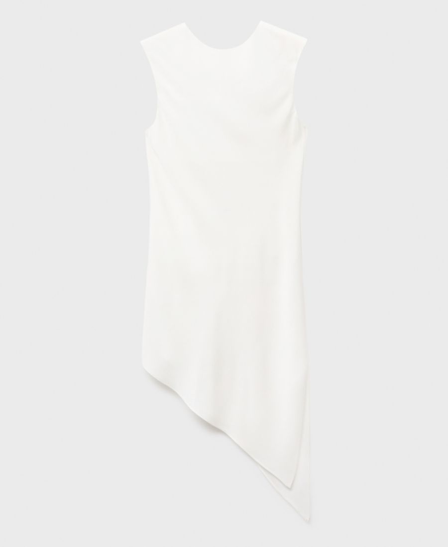 

Асимметричный атласный топ для женщин MANGO, White