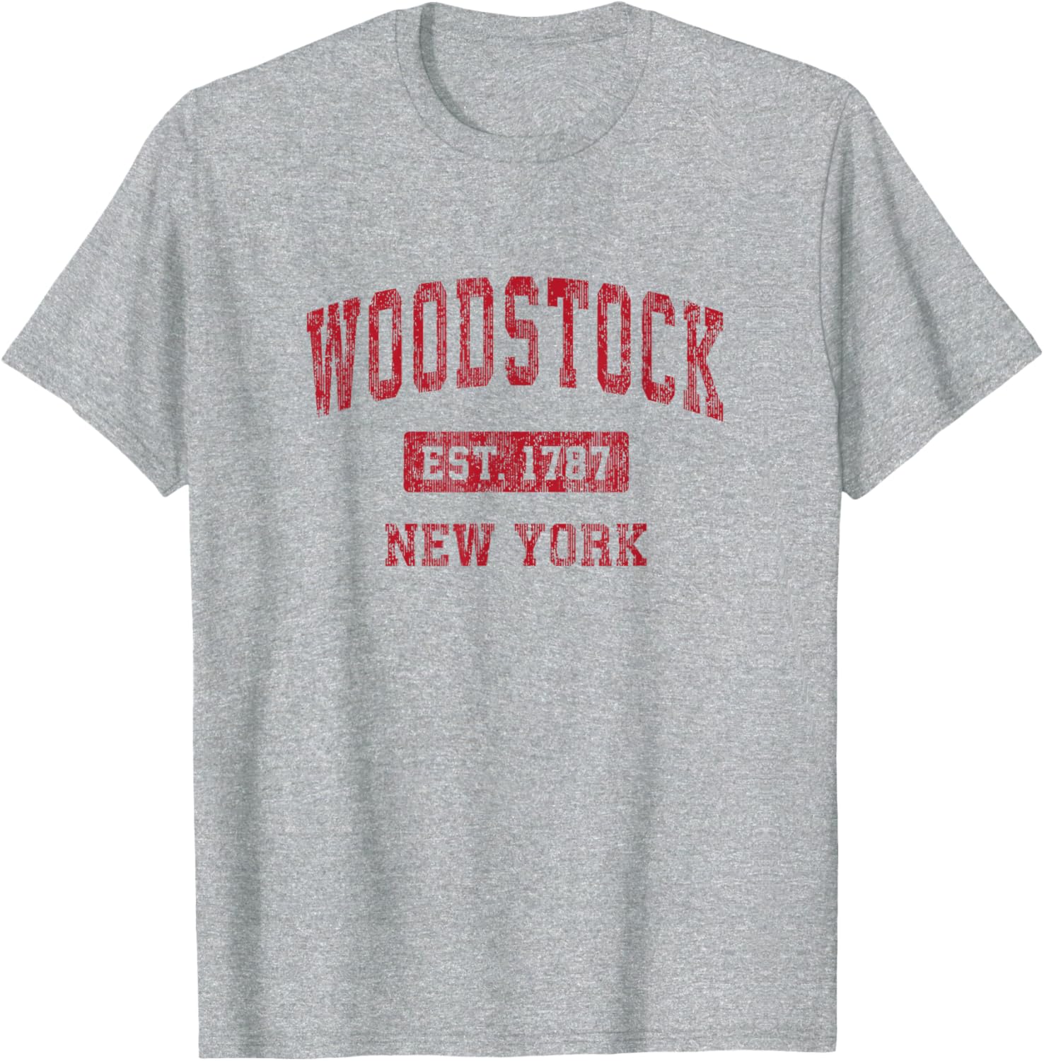 

Винтажная спортивная футболка с красным дизайном, Вудсток, Нью-Йорк Woodstock Ny Retro T-Shirts & Tees