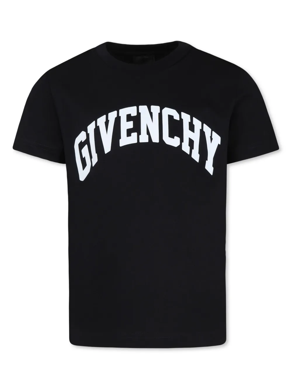 

Футболка из органического хлопка с логотипом Givenchy Kids, черный