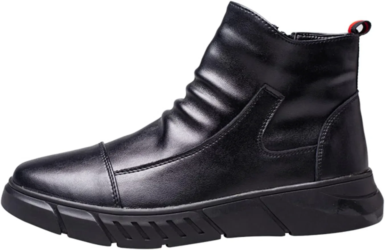 

Мужские водонепроницаемые рабочие ботинки Micoklinlin с стальным носком, из микрофибры и кожи, с молнией, безопасная обувь для промышленной работы, дышащие кроссовки, черный