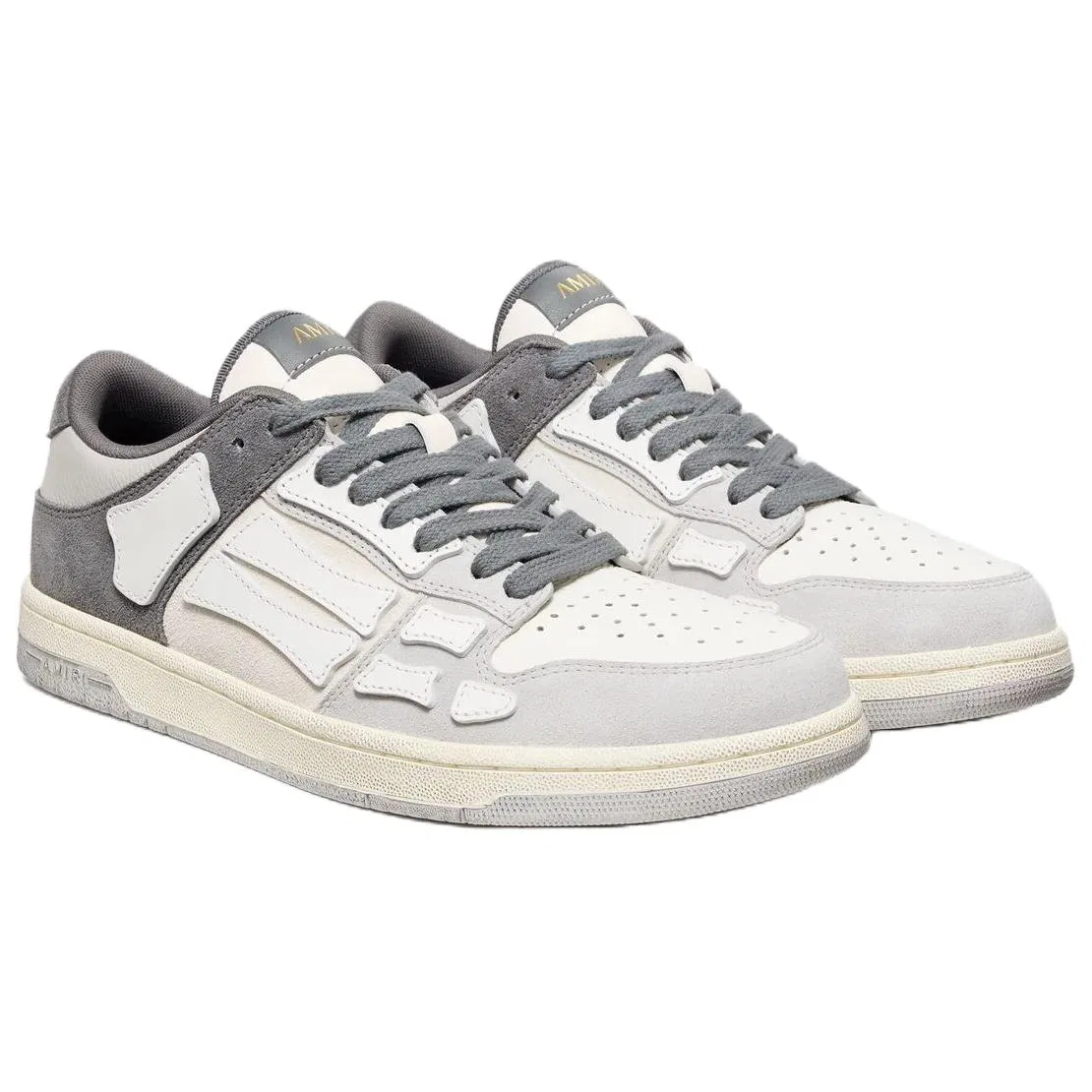 Кеды AMIRI Skel Top Low Leather Gray — фото 4