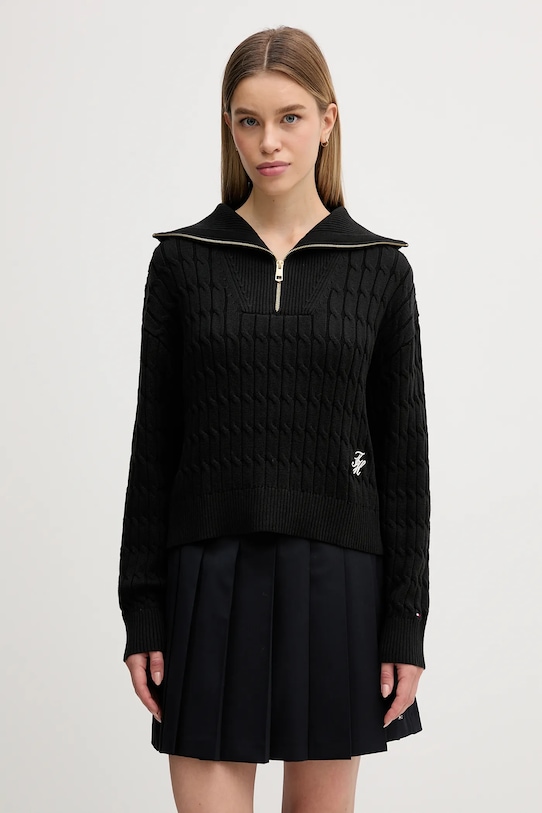 

Хлопковый свитер Tommy Hilfiger, черный