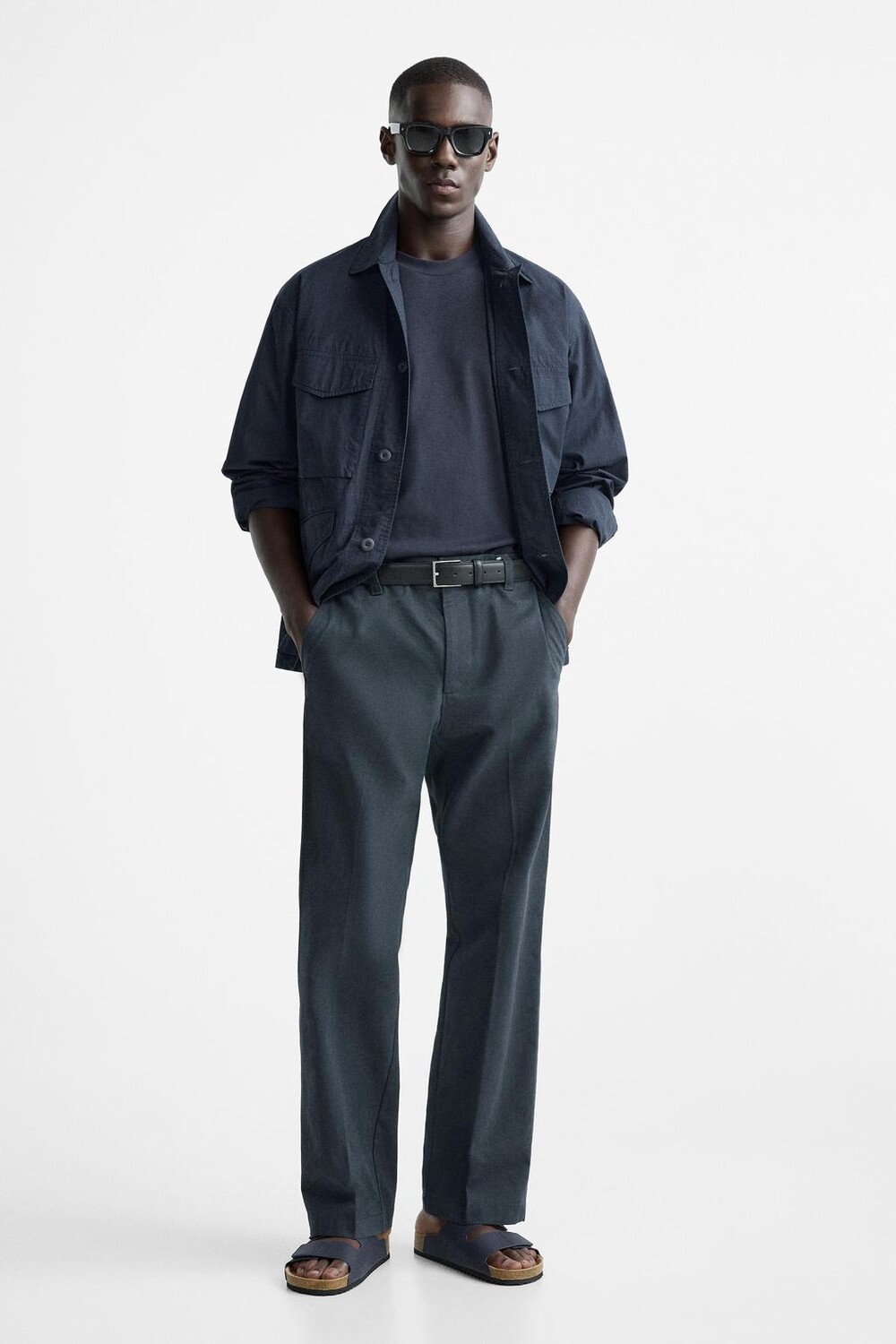 

Сандалии с двумя резинками ZARA, синий