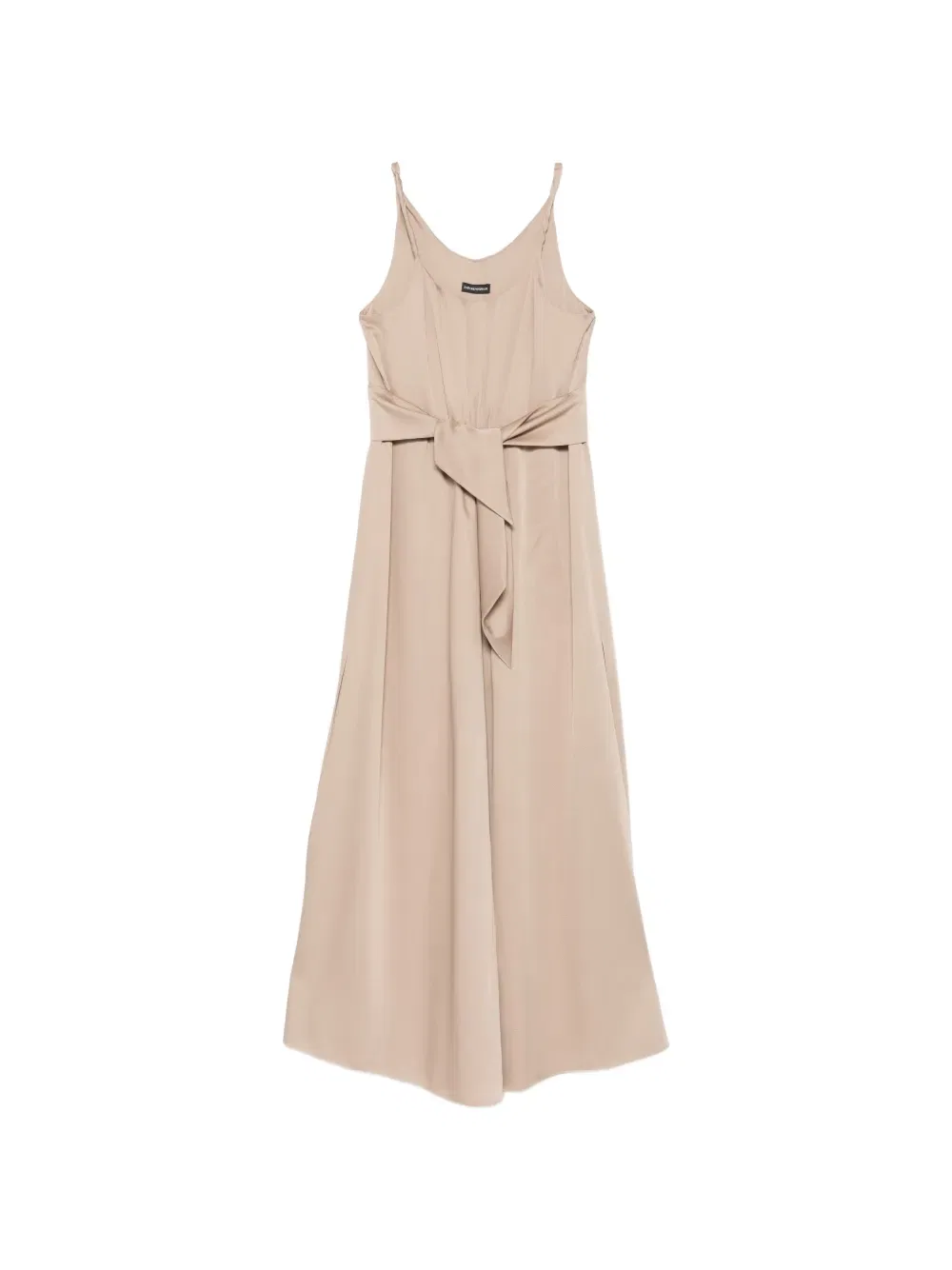 Длинное платье с поясом на талии Emporio Armani, нейтральный
