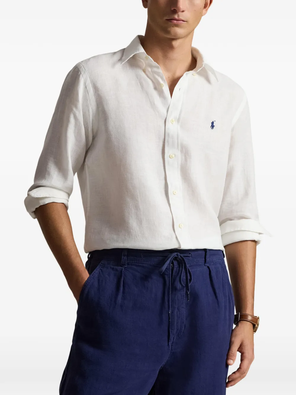 Рубашка на пуговицах с изображением пони Polo Ralph Lauren, белый — фото 3