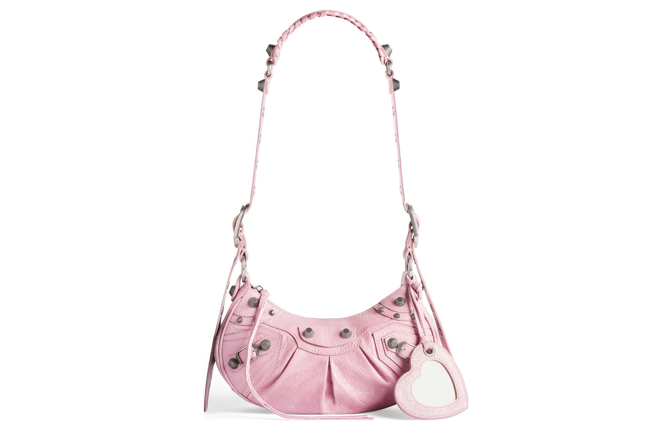 

Balenciaga Портативная сумка через плечо Le Cagole из овечьей кожи, мини-сумка на плечо для женщин, розовая