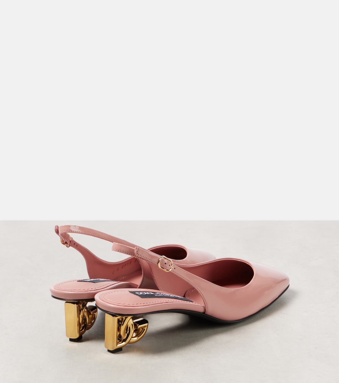 Душечки Jackie 40 из лакированной кожи на ремешке Dolce&Gabbana, Rosa — фото 2