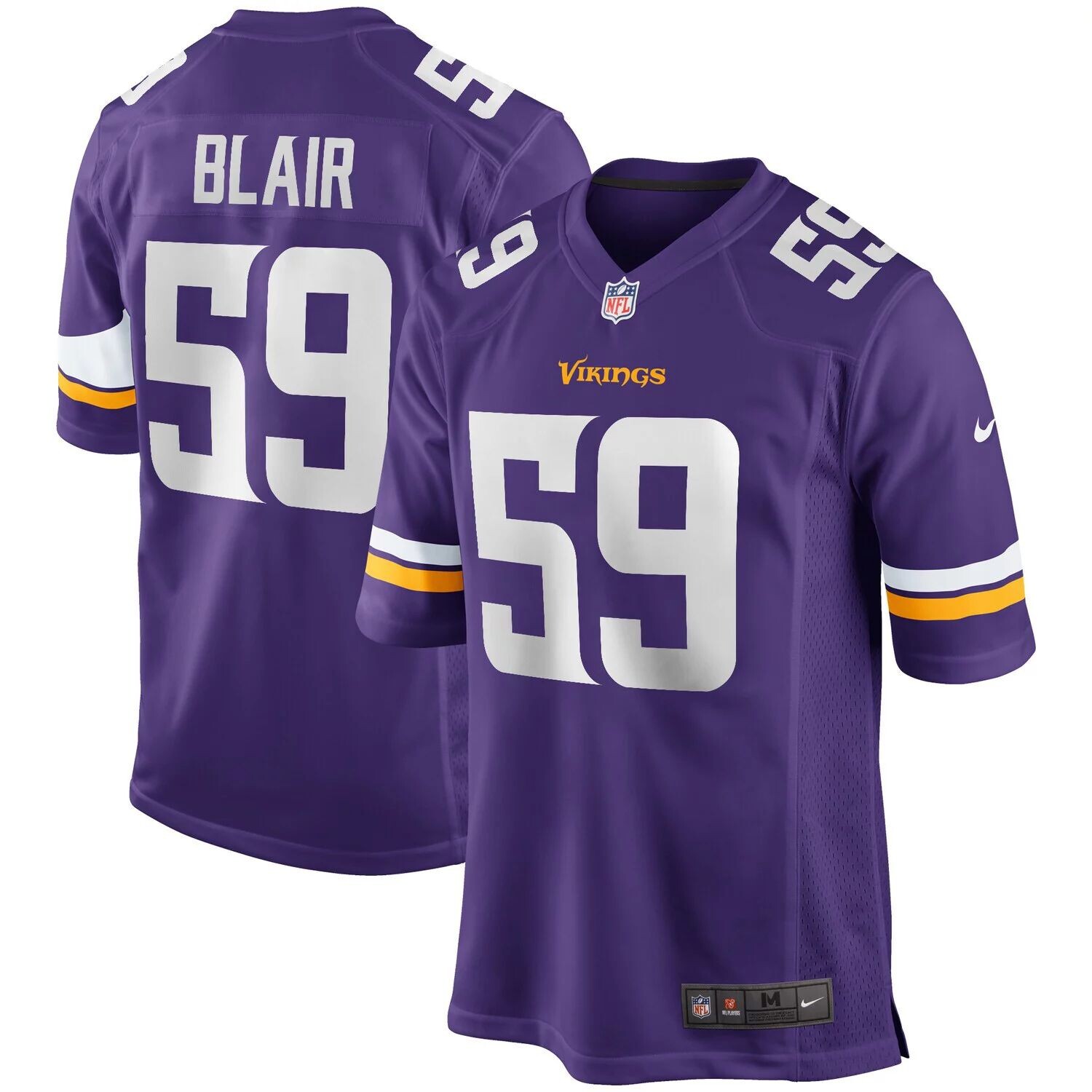 

Мужская фиолетовая майка игрока пенсионера Matt Blair Minnesota Vikings Game Nike, Фиолетовый, Мужская фиолетовая майка игрока пенсионера Matt Blair Minnesota Vikings Game Nike