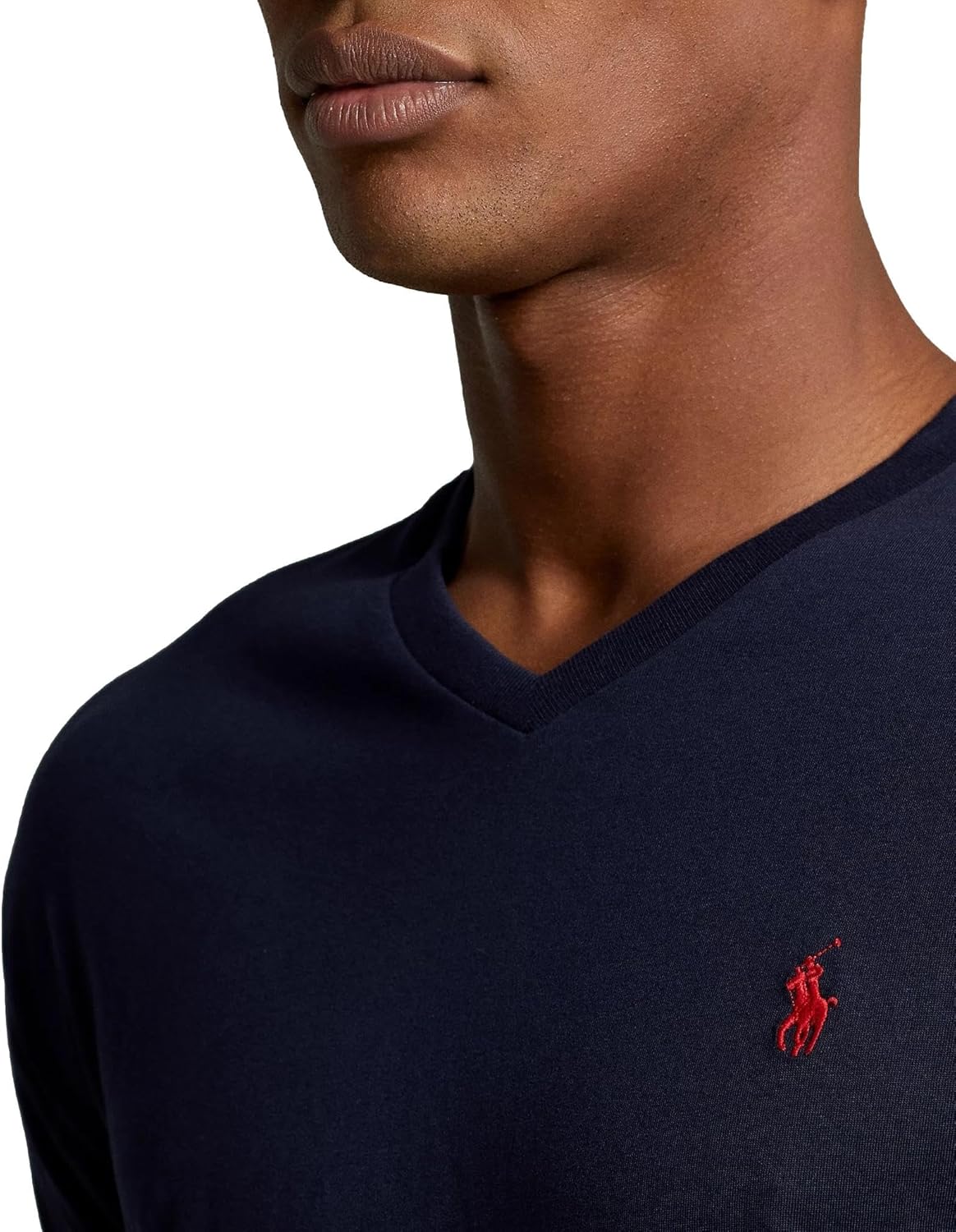 Футболка POLO RALPH LAUREN Classic Fit с V-образным вырезом, Ralph Lauren Navy — фото 4