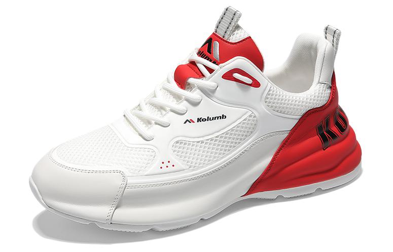 

Kolumb Колумб амортизирующие нескользящие дышащие низкие кеды мужские бело-красные, цвет White Red