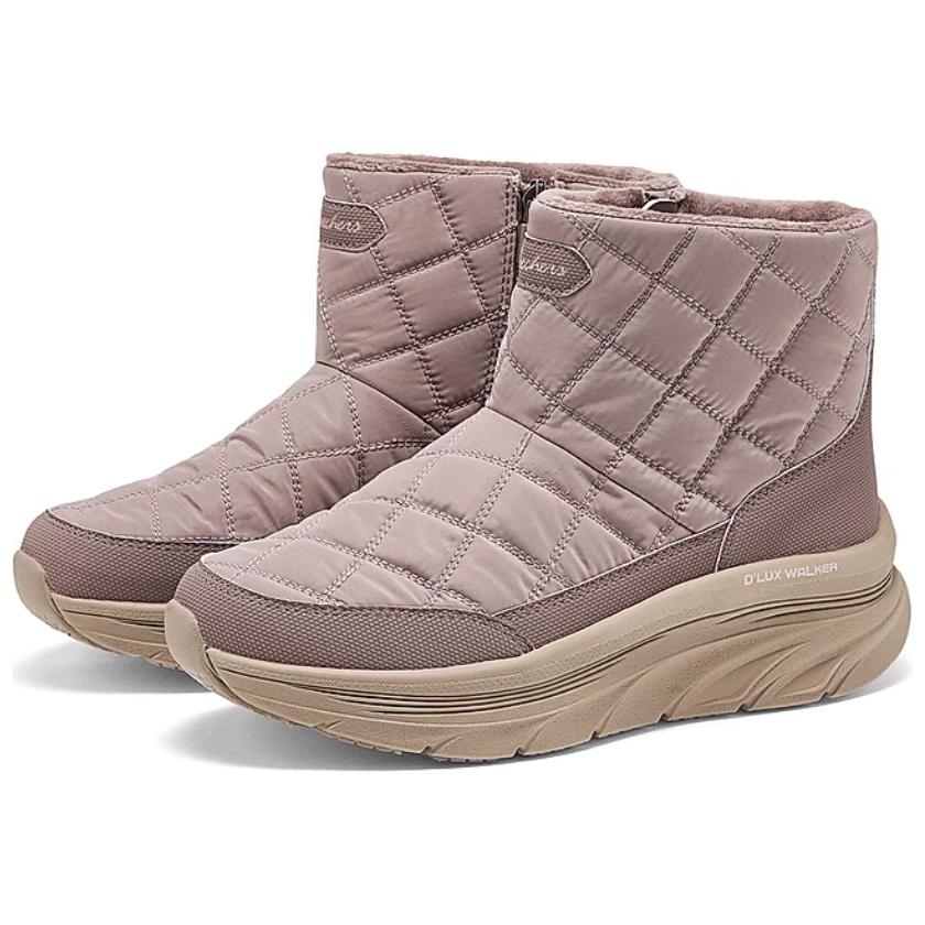 Ботинки женские зимние Skechers стеганые на платформе, бледно-фиолетовый — фото 3