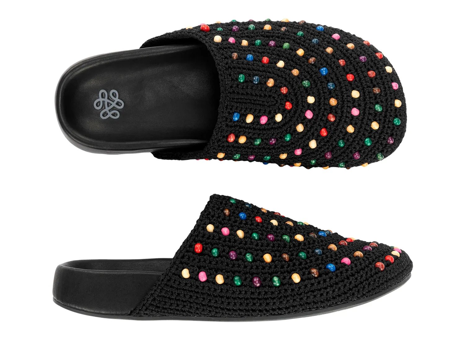 Сабо The Sak Bolinas Crochet Clog, черный/мультиколор — фото 3