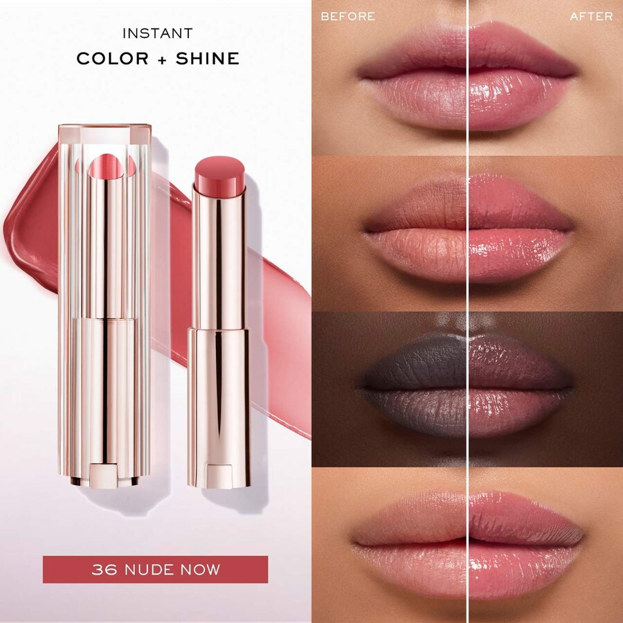 Увлажняющий бальзам для губ Lip Idôle Squalane-12 Butterglow Lancôme, 0.1 oz /2.8 g, 36 Nude Now — фото 2