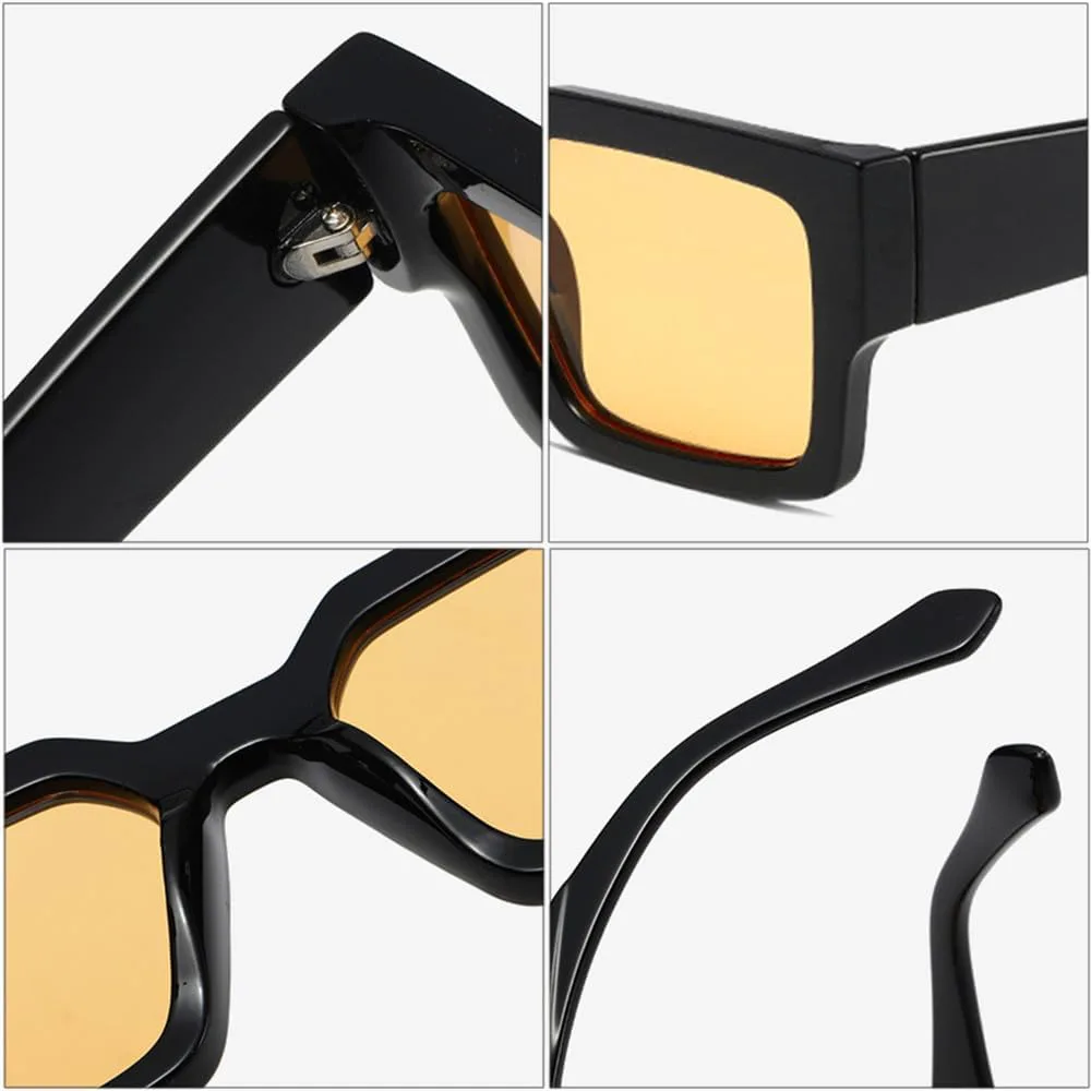 

Ретро солнцезащитные очки для женщин с широкими дужками, солнцезащитные очки UV400 для мужчин, зеркальные солнцезащитные очки LANGSER, Black Silver Mirror