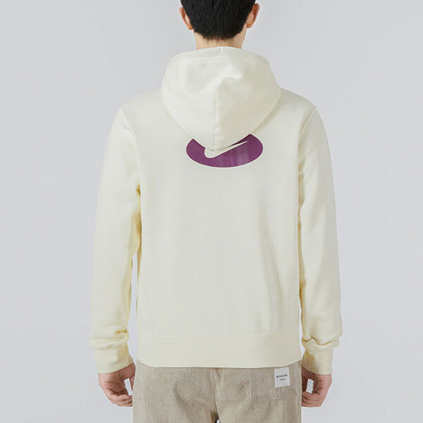 Толстовка Nike Sportswear Swoosh League Logo Hoodie 'White Purple', белый — фото 4