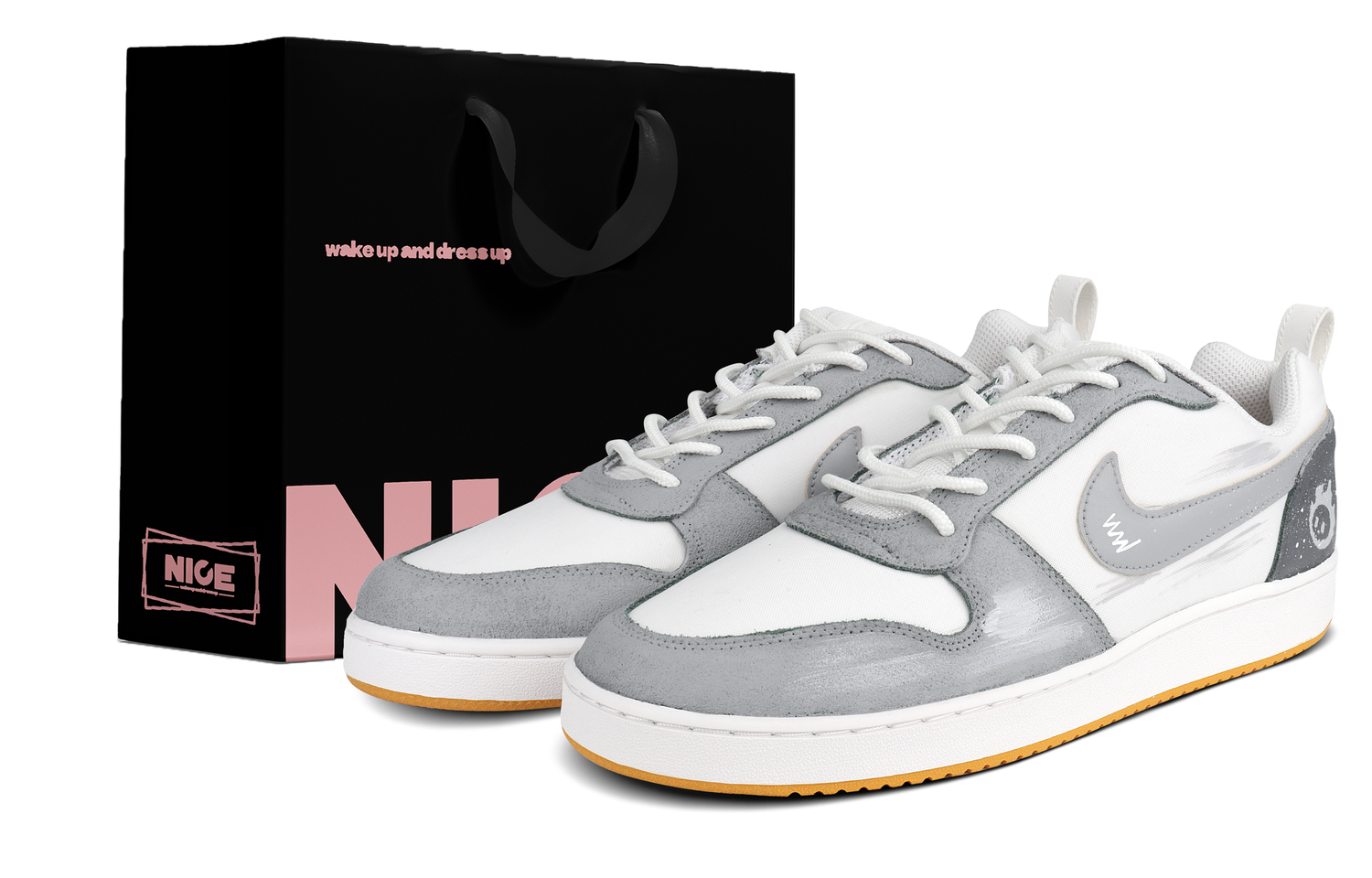 

Nike Court Borough Height Increasing Low top Skateboard Shoes Men's Gray