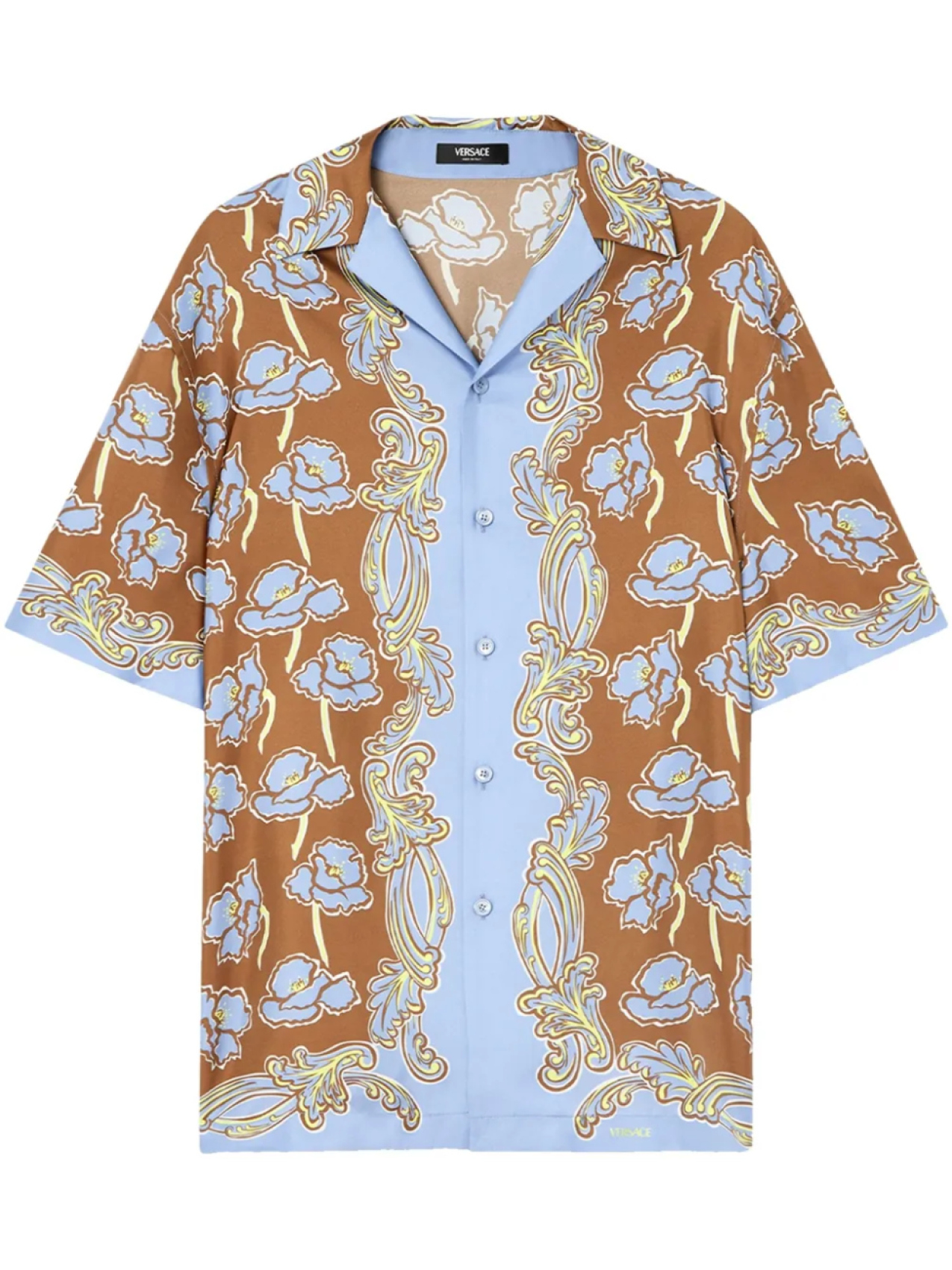 

Рубашка с принтом Barocco Versace, синий