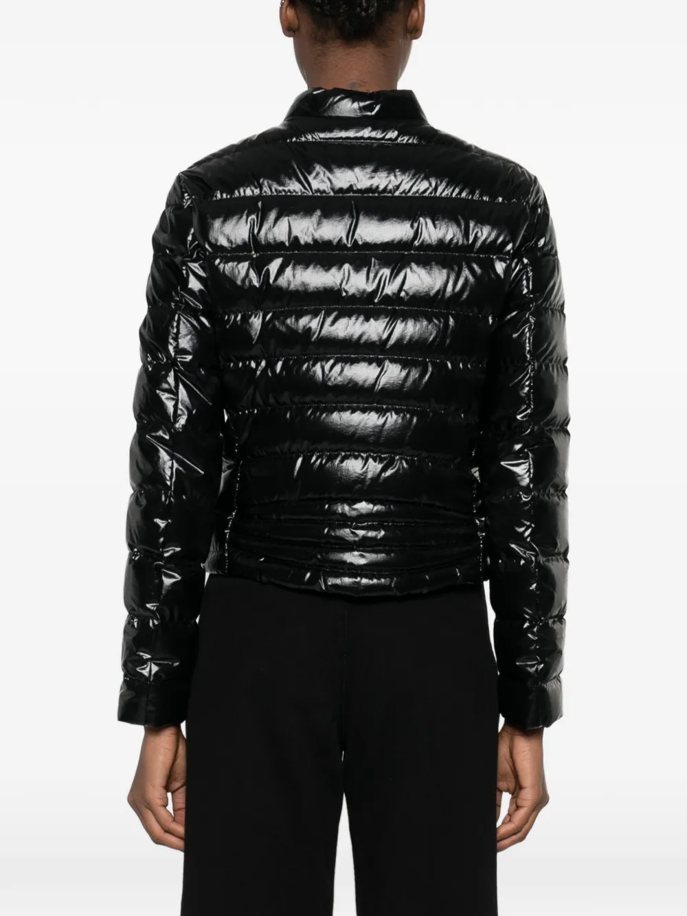 Блестящая стеганая куртка Papillon Moncler, черный — фото 4