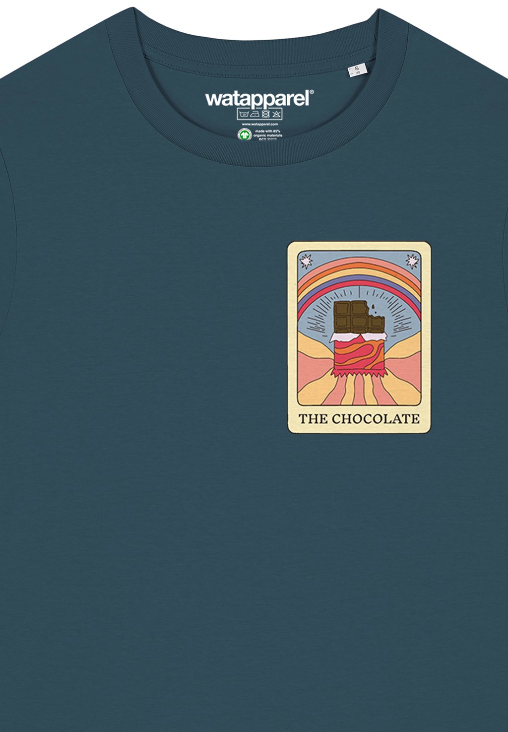 

Футболка с принтом TAROT THE CHOCOLATE watapparel, бирюзовый