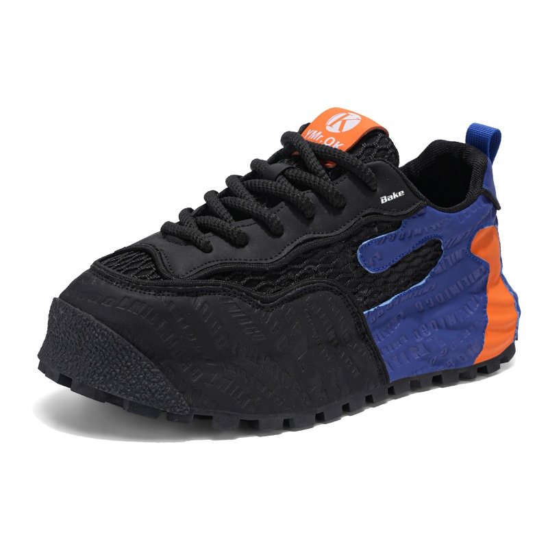 

Износостойкие, нескользящие, низкие повседневные туфли для мужчин BAKE, Black Blue