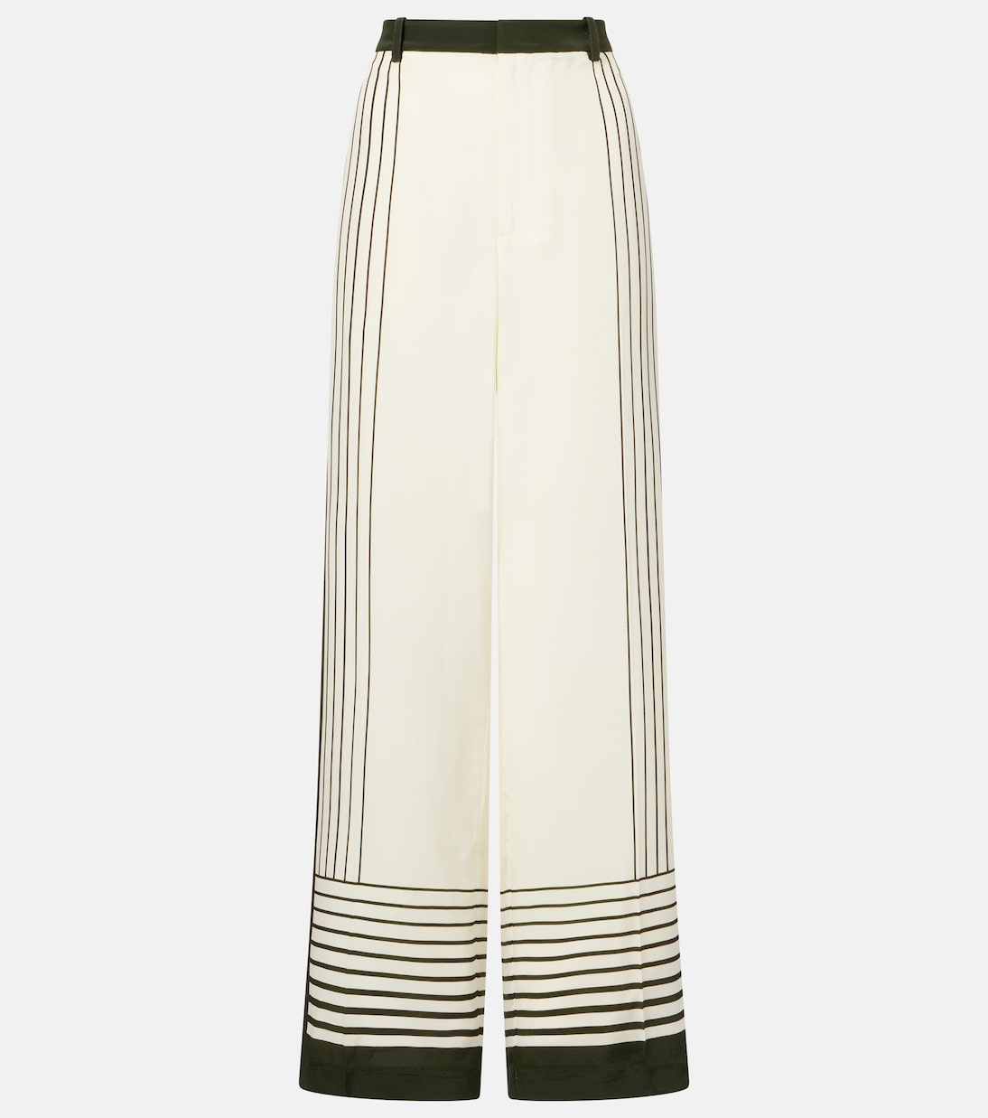 

Широкие брюки из крепдешина Leilana SIR, Garden Stripe