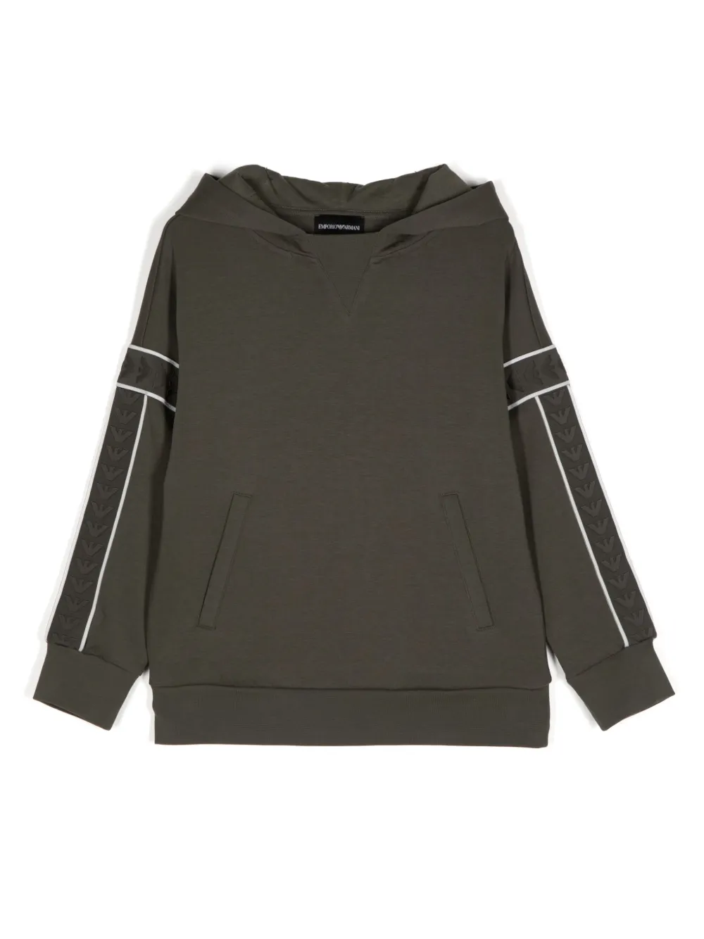 

Худи с логотипом Emporio Armani Kids, зеленый