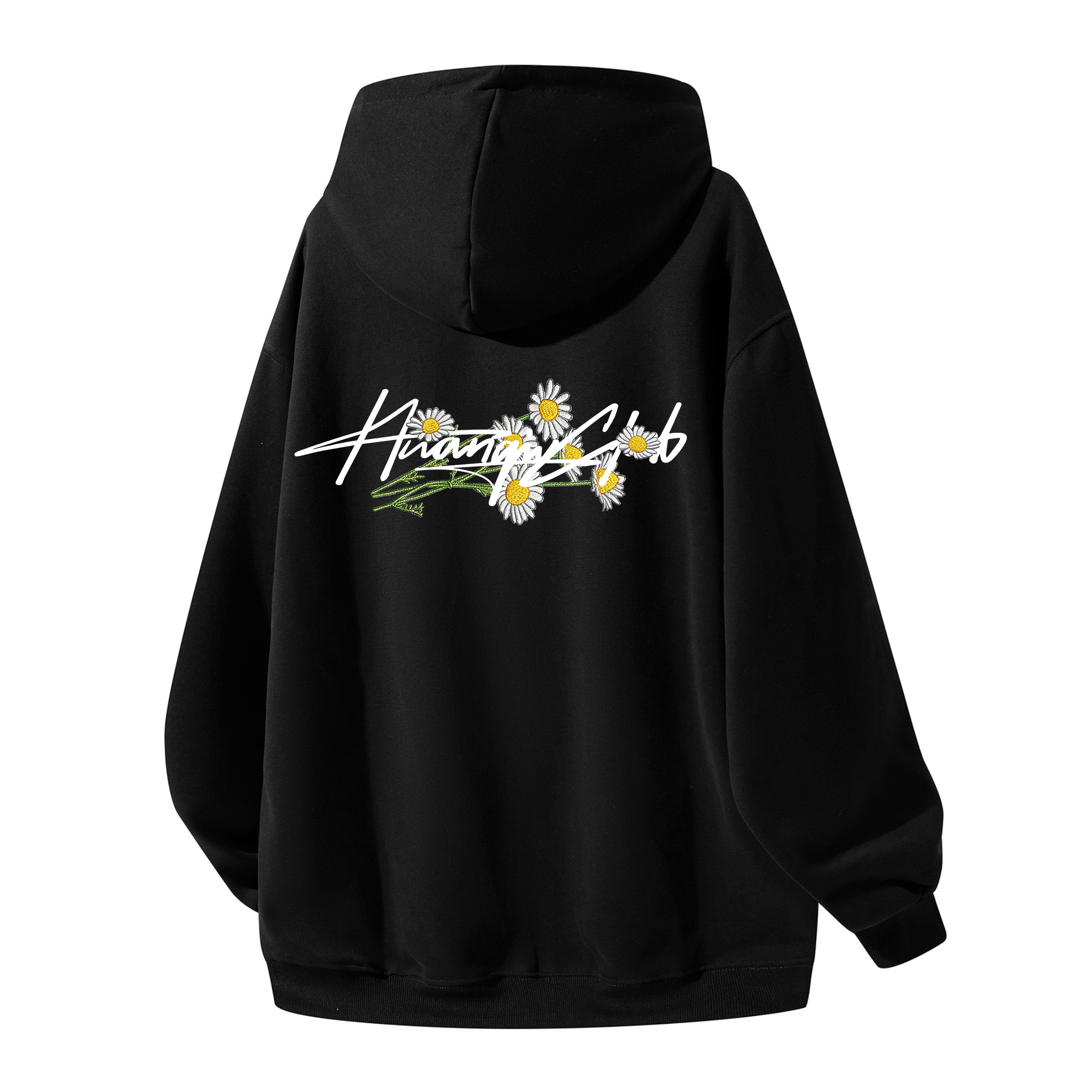 

Толстовка Unisex Hooded Thickened Heavyweight HUANQIU, черный-drawstring (fleece-lined)