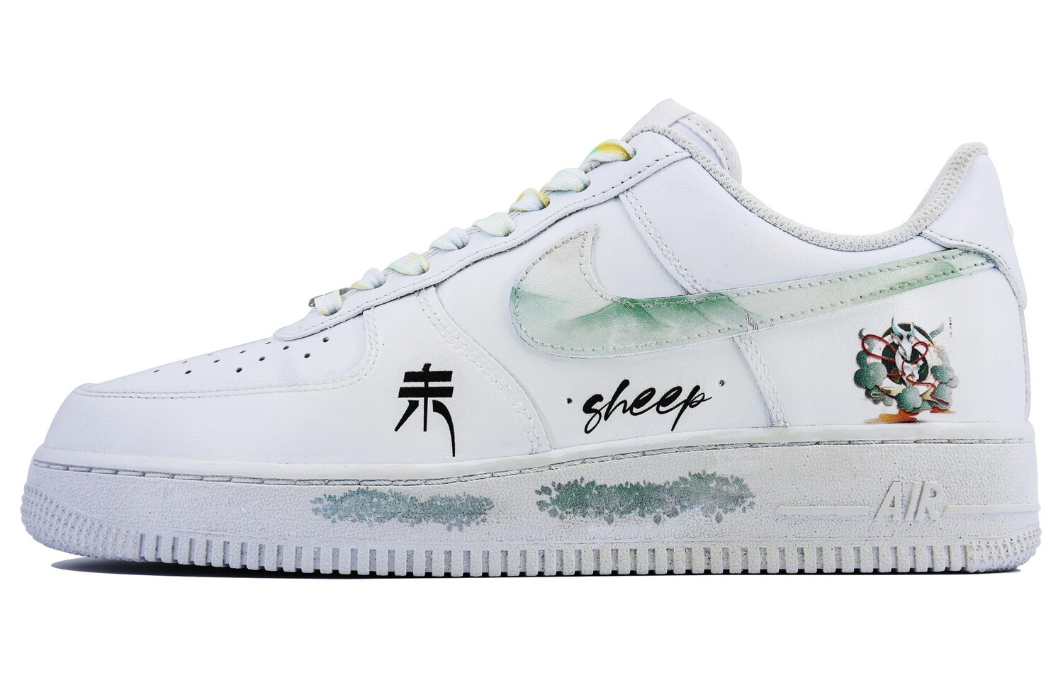 

Кроссовки Nike Air Force 1 Skateboarding, белый/зеленый