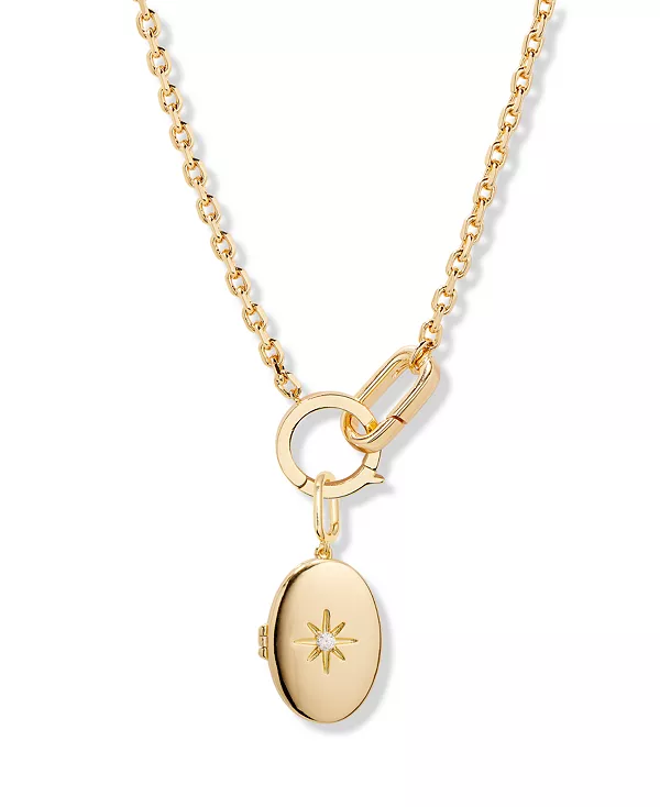 

Позолоченное короткое ожерелье-медальон с подвеской в виде звезды Brook & York, gold