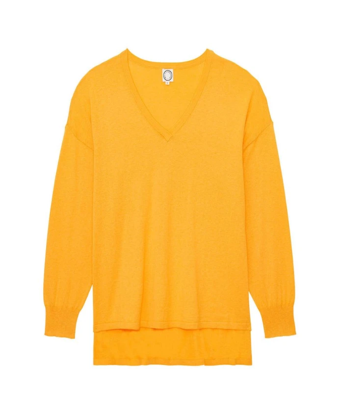 

Желтый кашемировый свитер Anton с V-образным вырезом Ines De La Fressange Paris, оранжевый