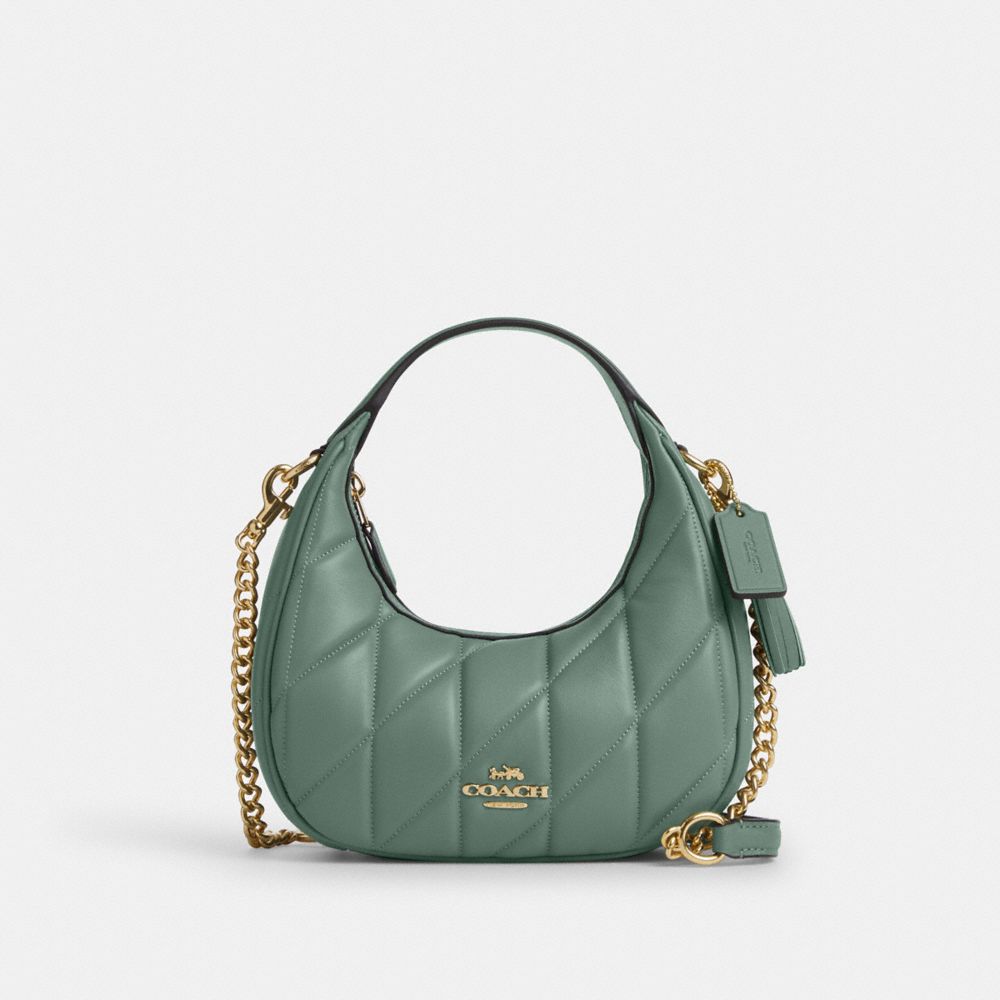 

Сумка кросс-боди Coach Carmen Mini Crossbody Bag With Quilting, цвет Gold/Sage, Зеленый, Сумка кросс-боди Coach Carmen Mini Crossbody Bag With Quilting, цвет Gold/Sage