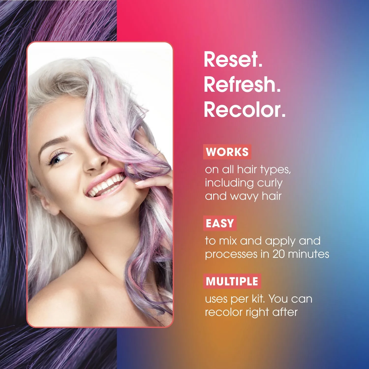 One 'n Only Colorfix полуперманентный набор для удаления краски для волос с аргановым маслом, профессиональное средство для коррекции цвета, cruelty free, Semi-Permanent — фото 4