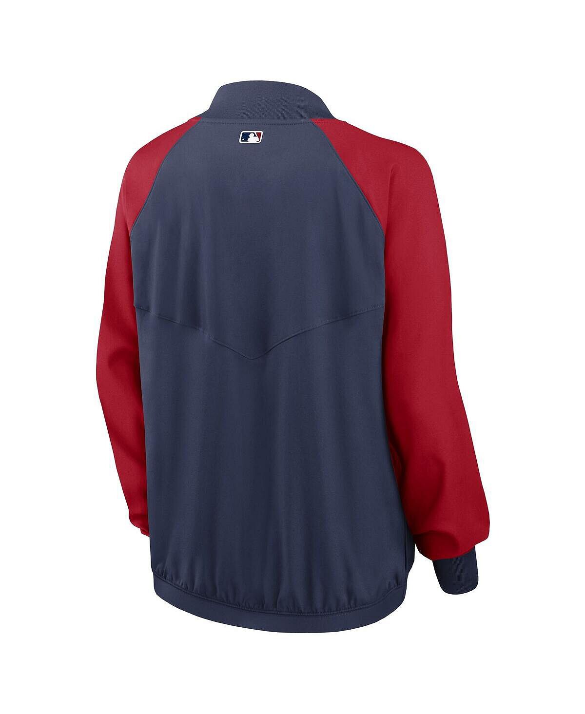 Куртка спортивная Nike Boston Red Sox Authentic Raglan Performance Full Zip, темно-синий/красный — фото 2